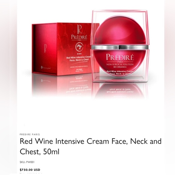 NIB PREDIRE PARIS Red Wine Intensive Cream Face, Neck Chest, 50ml - Picture 1 of 4